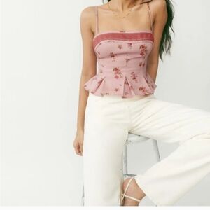 Reformation Pink Floral Camisole